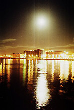 To Large moon over Shannon & City